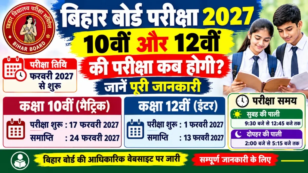 Bihar Board Exam Date 2027